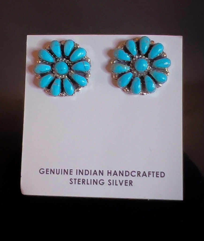 Kingman Turquoise Midsize Round Stud  $100