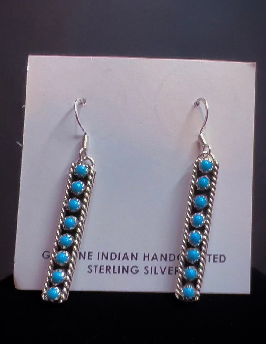 Kingman Turquoise Hanging Earrings small $70