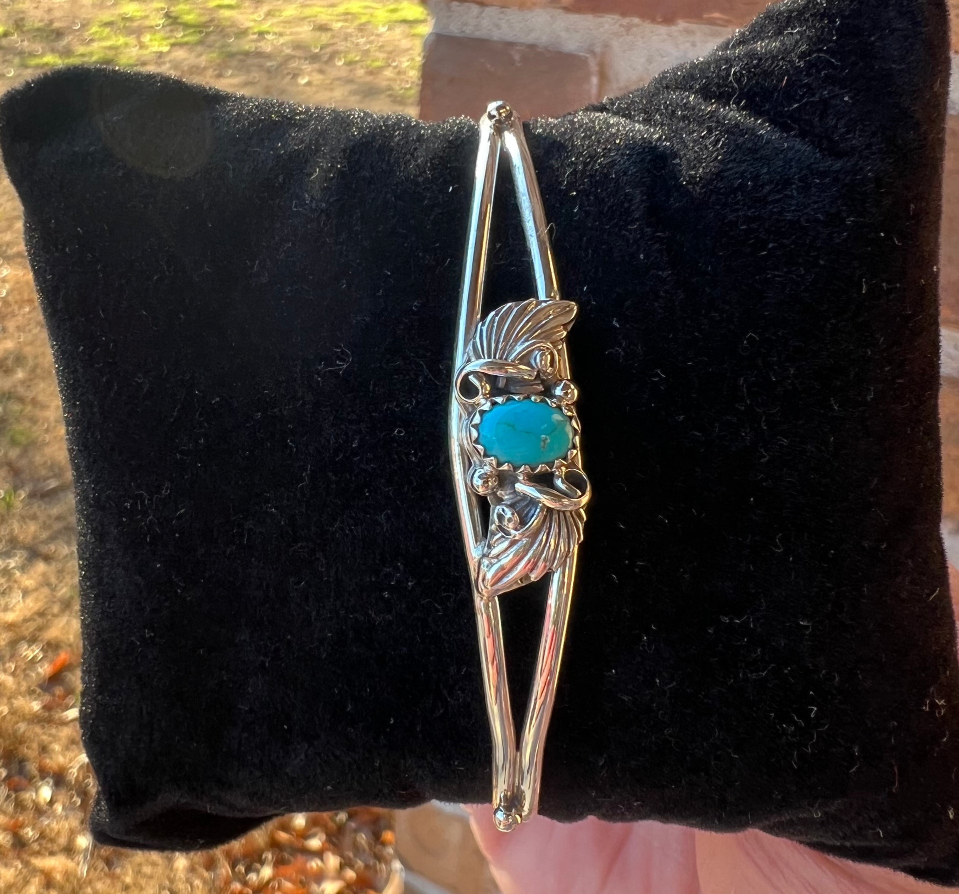 Navajo Handcrafted Kingman Bracelet